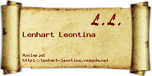 Lenhart Leontina névjegykártya